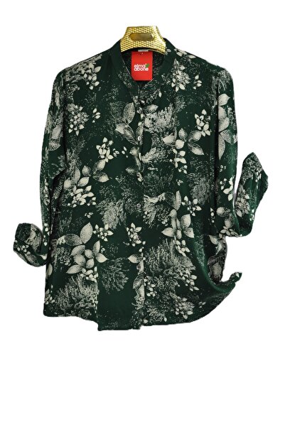 elma abone Plus Size Mother's Viscose Button-Up Shirt