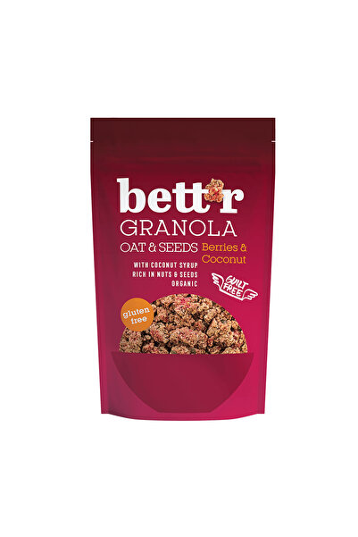 BETTR BIO Granola cu Fructe de Pădure și Nucă de Cocos Bett'r 300g
