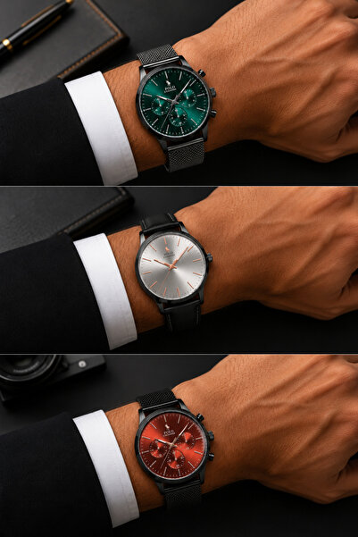 Twelve Opportunity Product 3-Piece Men's Wristwatch Set