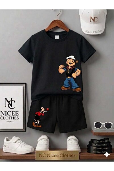 NC Nicee Clothes Tricou și pantaloni scurți de vară pentru copii, unisex (imp...