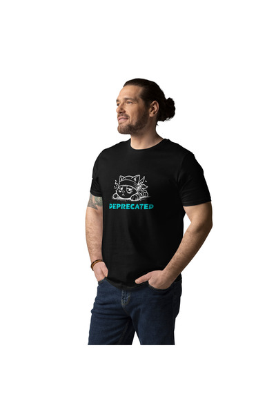 corporatristi Tricou amuzant pentru programatori, unisex, "Deprecated", Corporatristi.ro