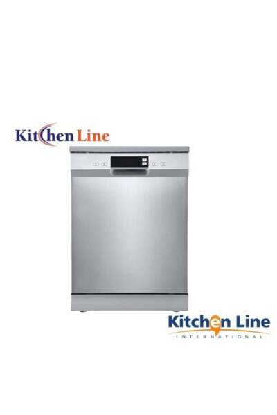 Kitchen Line Dishwasher 14 Place Settings Silver – 8 Wash Programs and Digita...