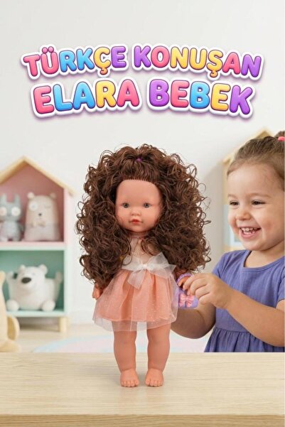 Tıfıl Toys Kumral Elara Türkçe Konuşan 35cm Kafası Kolları ve Bacakları Et Gö...