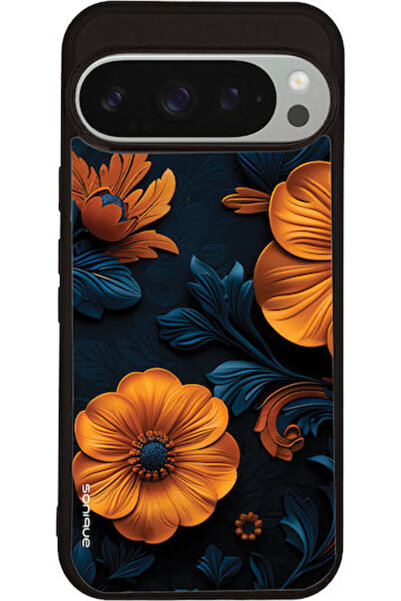 Other Θήκη Sonique Σειράς 3D Λουλουδιών για Google Pixel 9 Pro 5G Πορτοκαλί 01