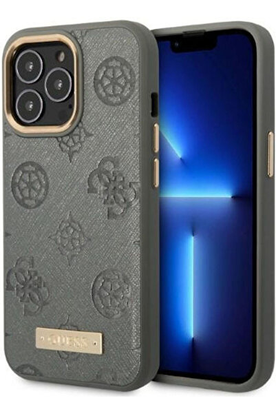 Guess Πίσω Κάλυμμα Πλαστικό Γκρι Peony (iPhone 13 Pro) Κωδικός: GUHMP13LSAPSTG
