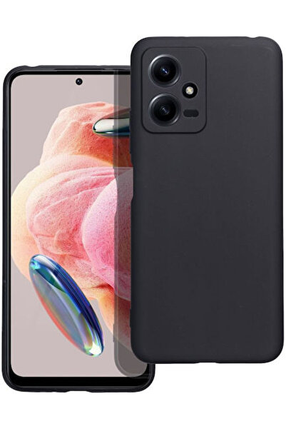OEM MATT Πίσω Κάλυμμα Σιλικόνης Μαύρο (Redmi Note 12 5G)