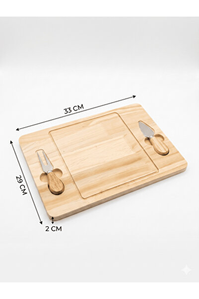 SepetçiBaba Bamboo Cheese Set with Knife Set - 38