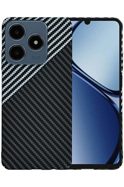 Techsuit Carbonite Fibershell Πίσω Κάλυμμα Σιλικόνης Γκρι (Realme C63)