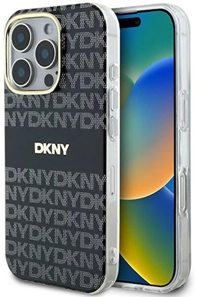 Dkny Δερμάτινη Μαύρη Πίσω Θήκη με Σχέδιο (iPhone 16 Pro Max) Κωδικός: DKHMP16...