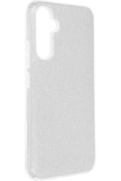 Forcell Λαμπερό Πλαστικό Ασημί Πίσω Κάλυμμα (Galaxy A34)
