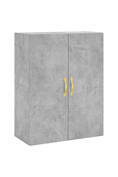 vidaxl Dulap cu montaj pe perete, gri beton, 69,5x34x90 cm