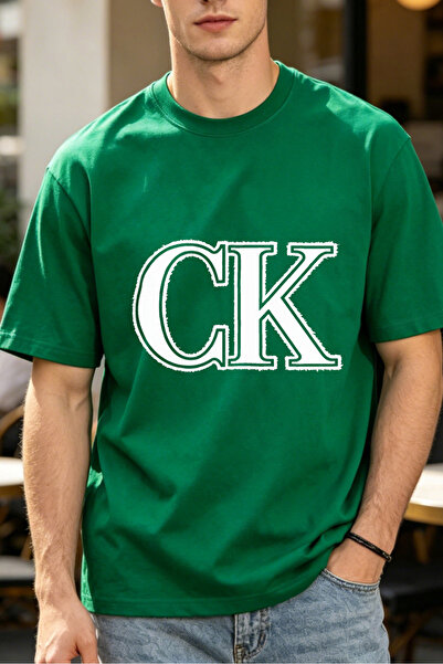 Fleck Casual Style T Shirts For Men CK Logo Mens Printed T Shirts