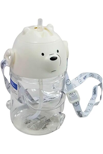 Miniso Plastic water bottle from Three Bears series 600 ml - Ice Bear