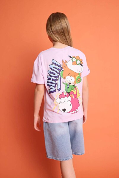 DeFacto Tricou supradimensionat pentru fete, 100% bumbac, Super 1 Set H7949A8...