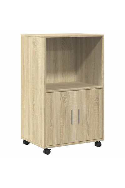 vidaxl Dulap cu roți, stejar sonoma, 55x40x91 cm, lemn prelucrat