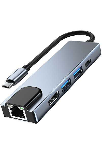 Tech-Protect V3-Hub Adapter 5In1 For Laptop Usb-C 4K Hdmi With Ethernet Port
