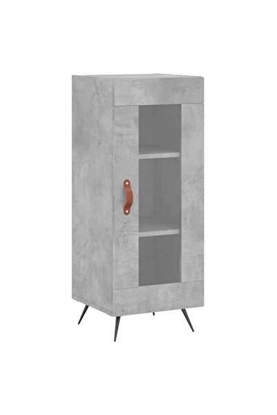 vidaxl Servantă, gri beton, 34,5x34x90 cm, lemn compozit