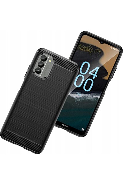 Hurtel Husă din silicon cu aspect de carbon pentru Nokia G400, cu rezistență ...