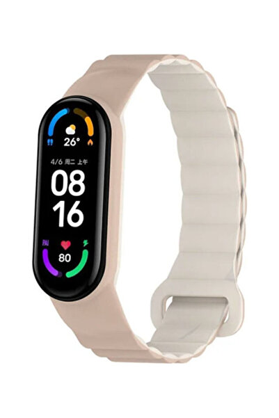OEM Λουράκι Xiaomi Mi Band 3 4 5 6 7 Μαγνητικό Λουράκι Nude + Starlight
