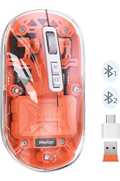 MeeTion MT-BTM005 Ασύρματο ποντίκι Bluetooth Πορτοκαλί