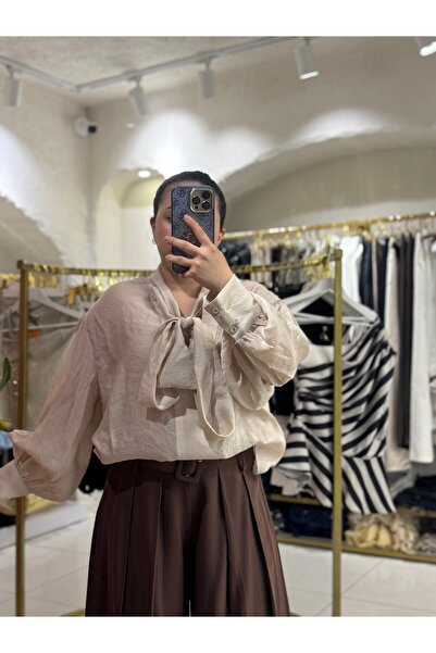 BUSE ATMACA Yakadan Bağlamalı Gömlek