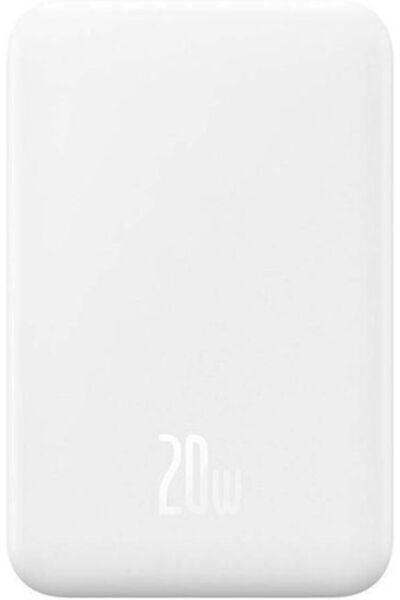 Baseus Μίνι Power Bank 5000mAh 20W με Θύρα USB-C Λευκό