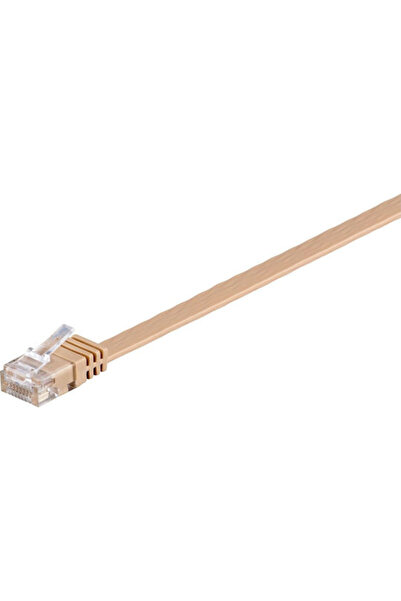 goobay Επίπεδο καλώδιο Ethernet U/UTP Κατηγορίας 6, 5μ, Μπεζ, Κωδικός: 95887