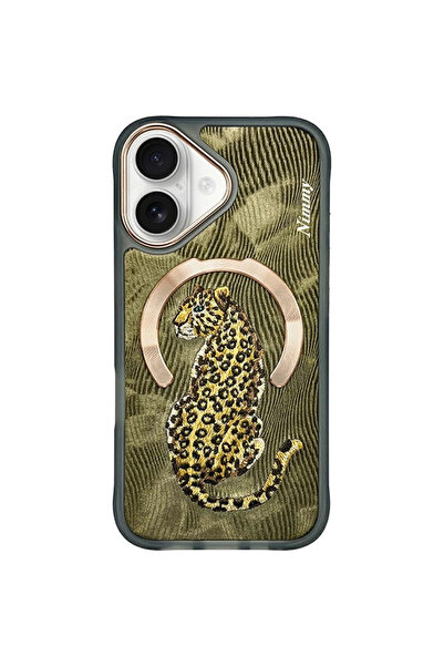 Nimmy Husă cu animale fantastice pentru iPhone 16, magnetică aurie, compatibi...