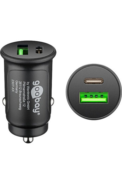 goobay Φορτιστής αυτοκινήτου 27W 3A με θύρες: 1xUSB 1xType-C Μαύρο Κωδικός χρ...