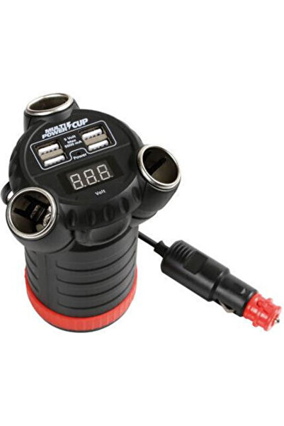 Lampa Φορτιστής Αυτοκινήτου Power Cup 180W 5A με Θύρες: 4xUSB, 3xΑναπτήρας κα...
