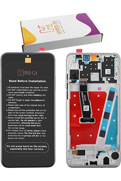 Hyper Οθόνη με μηχανισμό αφής και πλαίσιο για HUAWEI P30 LITE (Λευκό)