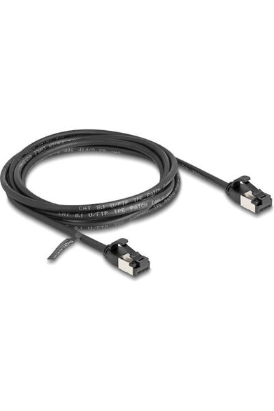 DELOCK U/FTP (STP) Καλώδιο Ethernet Κατηγορίας 8.1, 2μ, Μαύρο, Κωδικός: 80184