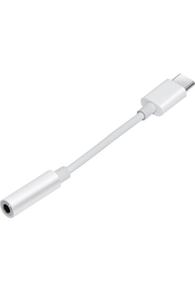 MAKKİ Μετατροπέας USB-C αρσενικό σε 3.5mm θηλυκό Λευκό 1 τεμάχιο
