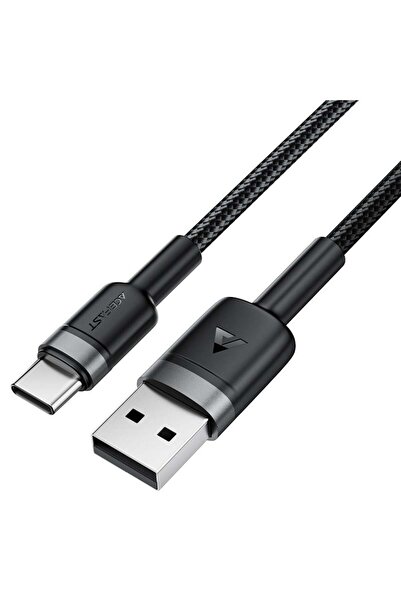 Acefast USB-A to USB-C Charging Cable 3A – Braided Nylon and Aluminum Heads C...