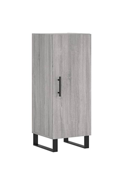 vidaxl Servantă, gri sonoma, 34,5x34x90 cm, lemn compozit