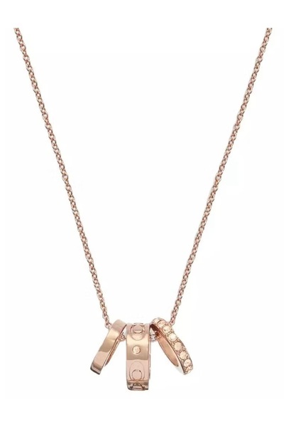 FA.accessories Women's Three-Ring Necklace /No Replacement or Refund