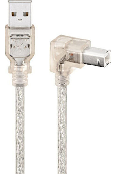 goobay Καλώδιο USB 2.0 0,5μ A-αρσενικό σε B-αρσενικό Διαφανές (93575)