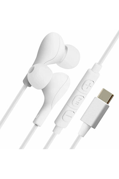 4smarts Ενσύρματα ακουστικά USB-C με μαγνητικό τηλεχειριστήριο, λευκά