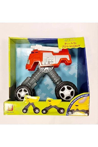 Generic Press to Go Fire Engine Toy, Red and White, Push and Go Toy Vehicle w...