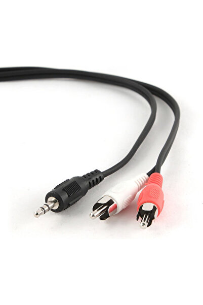 Cablexpert Καλώδιο Ήχου 3.5mm Αρσενικό σε RCA Αρσενικό, Μαύρο, 2.5μ, με Επιχρ...