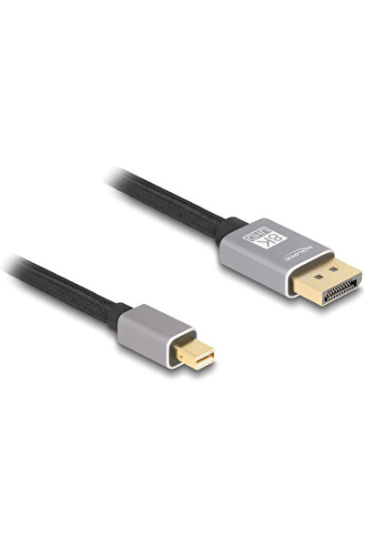 DELOCK Καλώδιο mini DisplayPort αρσενικό - DisplayPort αρσενικό 2μ Μαύρο (81092)