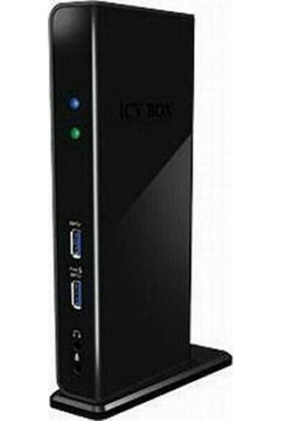 ICY BOX Σταθμός σύνδεσης USB-C με HDMI, Ethernet και υποστήριξη για 2 οθόνες,...