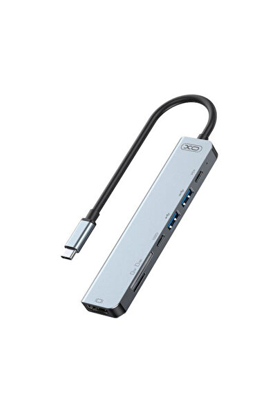 Xo Σταθμός σύνδεσης USB-C με HDMI 4K PD Γκρι (XO-HUB008)