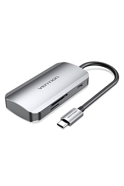 Vention Σταθμός σύνδεσης USB-C με PD Γκρι (TNHHB)