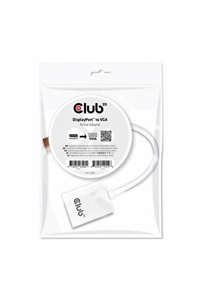 Club 3D CLUB3D CAC-2003 Adaptor Active DisplayPort la VGA, 120x120x25 mm