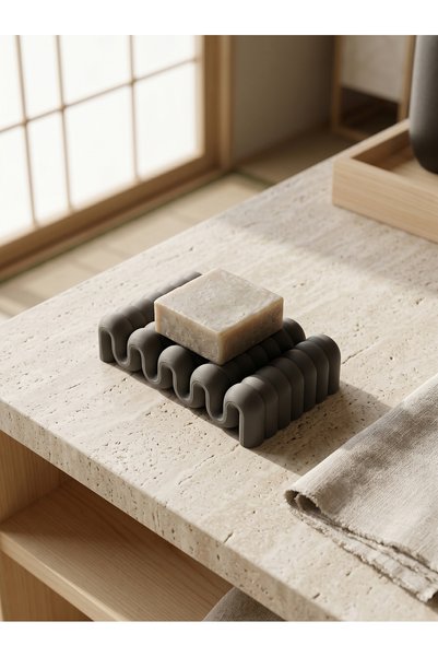 Fulmin Modern Wave Design Soap Dish Decorative Bathroom Organizer
