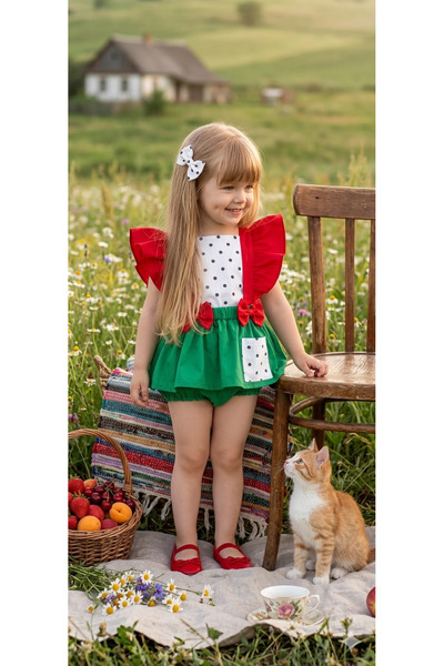 Tinypeople Girl Child Polka Dot Costume Party Dress Holiday Beach Dress Birth...
