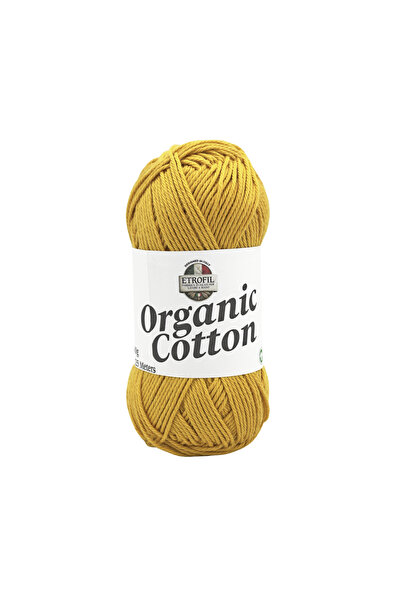 Etrofil Organic Cotton Knitting Yarn Golden Yellow 100% Organic Cotton 50g 12...