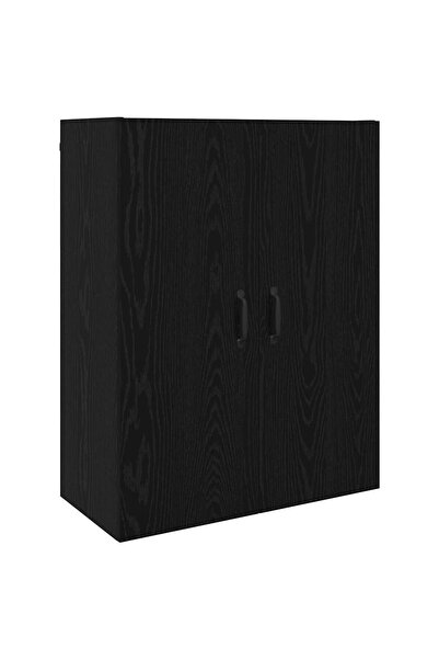 vidaxl Dulap de perete Stejar Negru 69,5 x 34 x 90 cm Lemn compozit