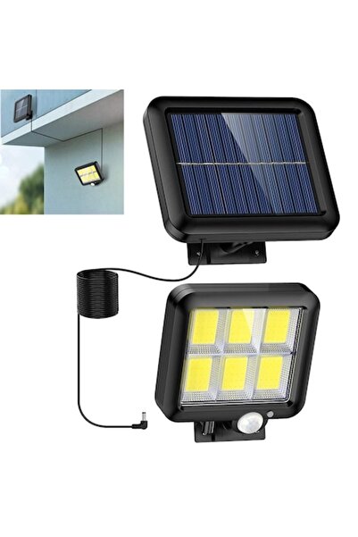 verk group Lampă solară de exterior cu panou solar și senzor PIR, iluminare a...